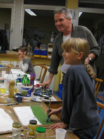 Malatelier mit Jugendlichen