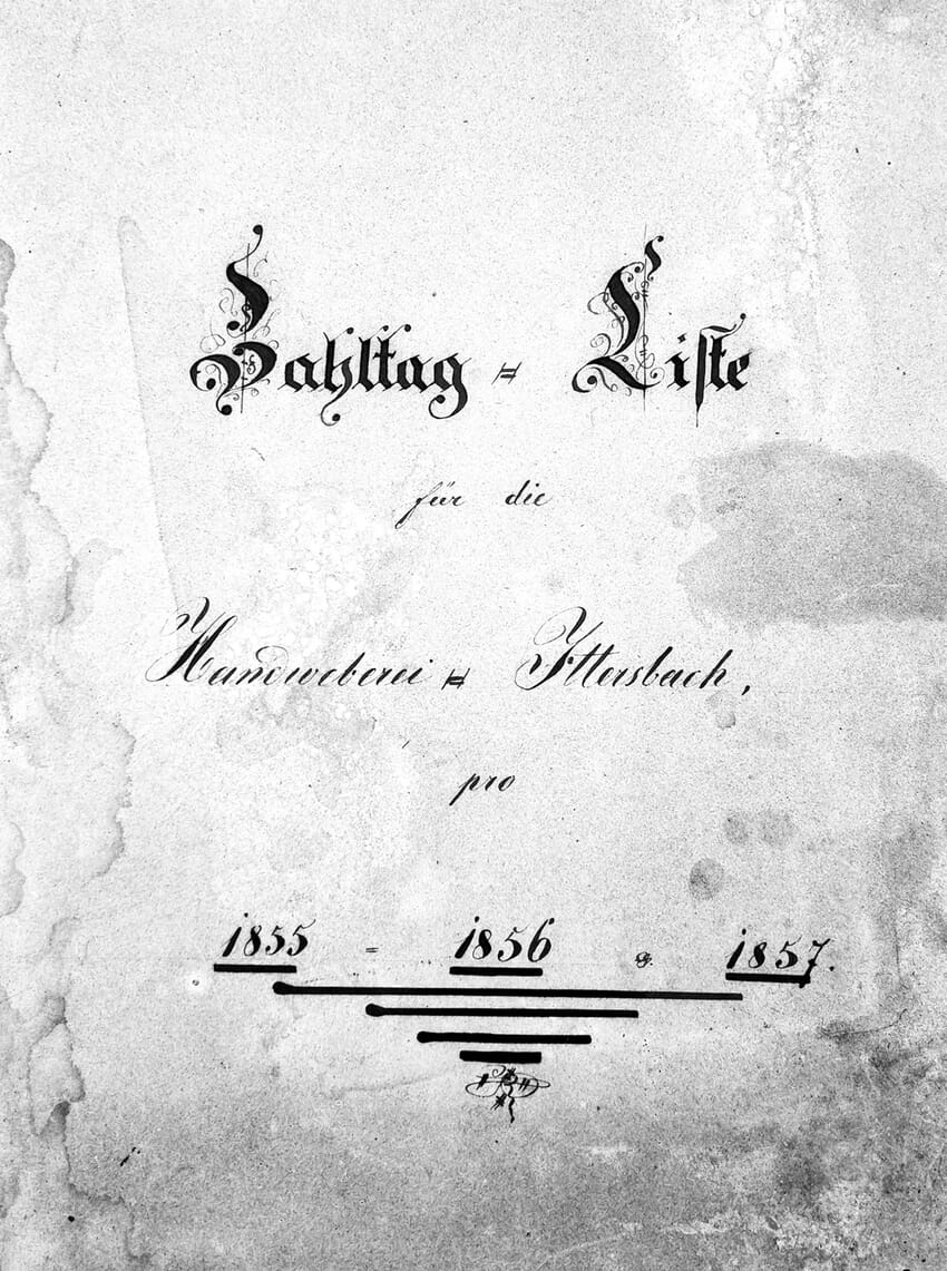 Die restaurierte Zahltag-Liste