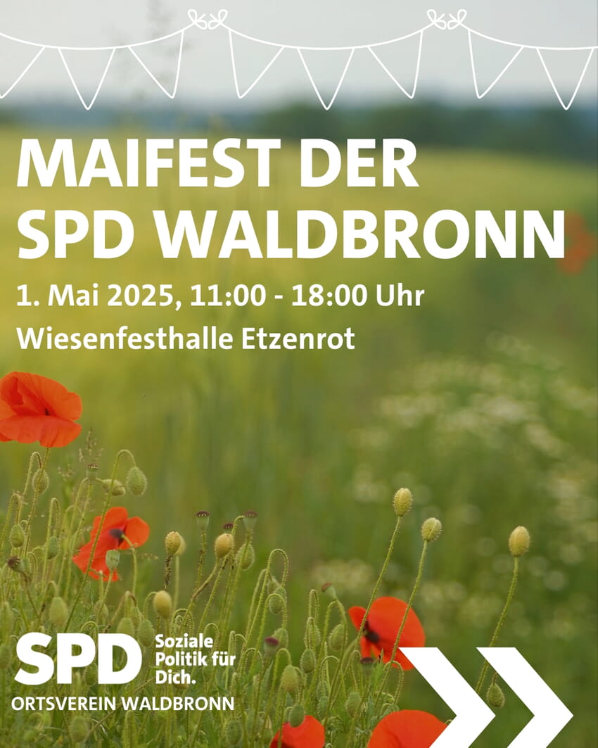 Einladung zum Maifest der SPD Waldbronn