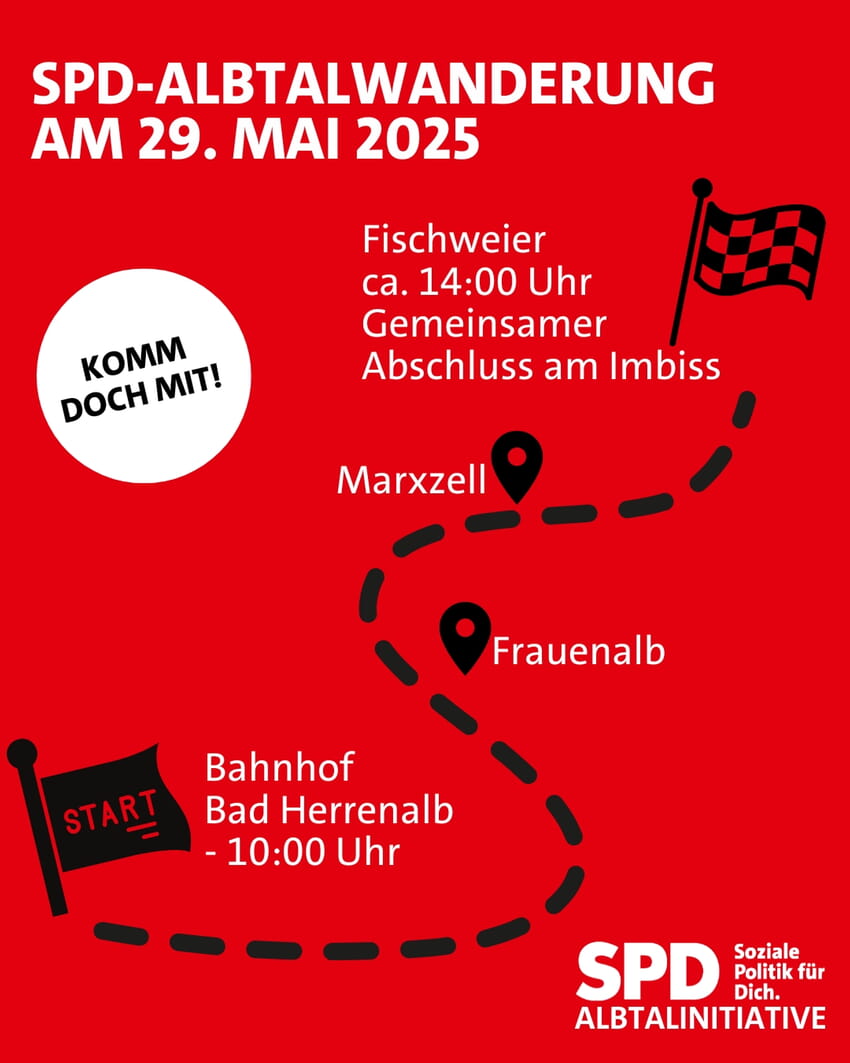 Einladung zur Albtalwanderung