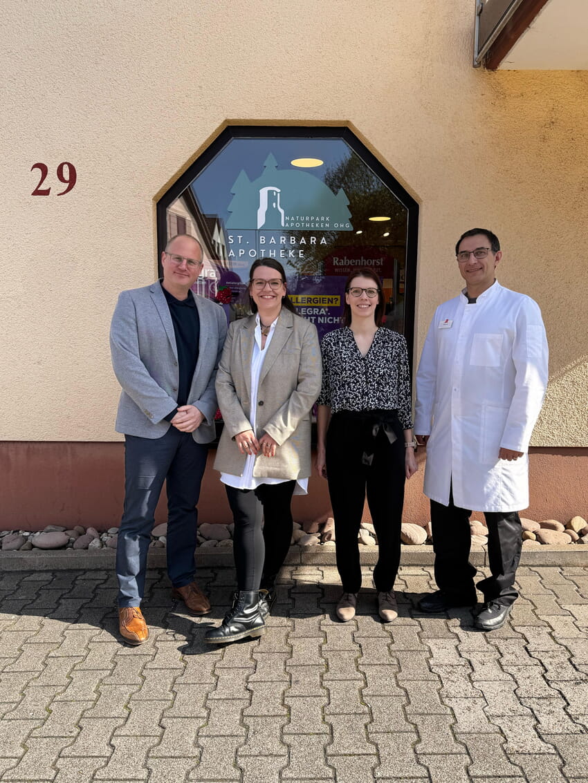 (v.l.n.r) Tobias Brehm, Tabea Erdmann, Isabel Denninger und Holger Fuhr | Foto: Naturpark-Apotheken