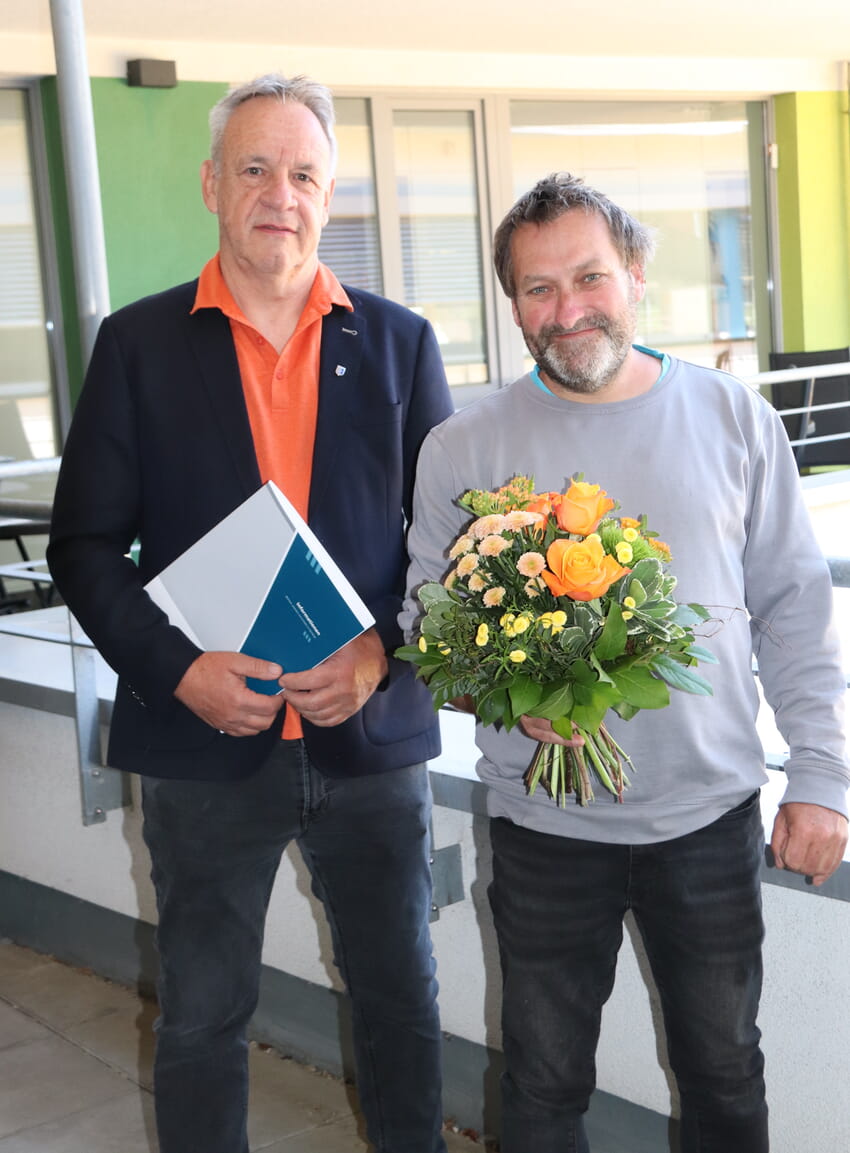 V.l. Bürgermeisterstellvertreter Roland Rädle und Marco König. Foto: Gemeinde Karlsbad