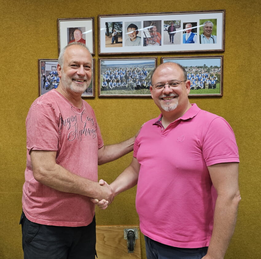 Olaf Rittmann mit Dirigent Thomas Heinzl