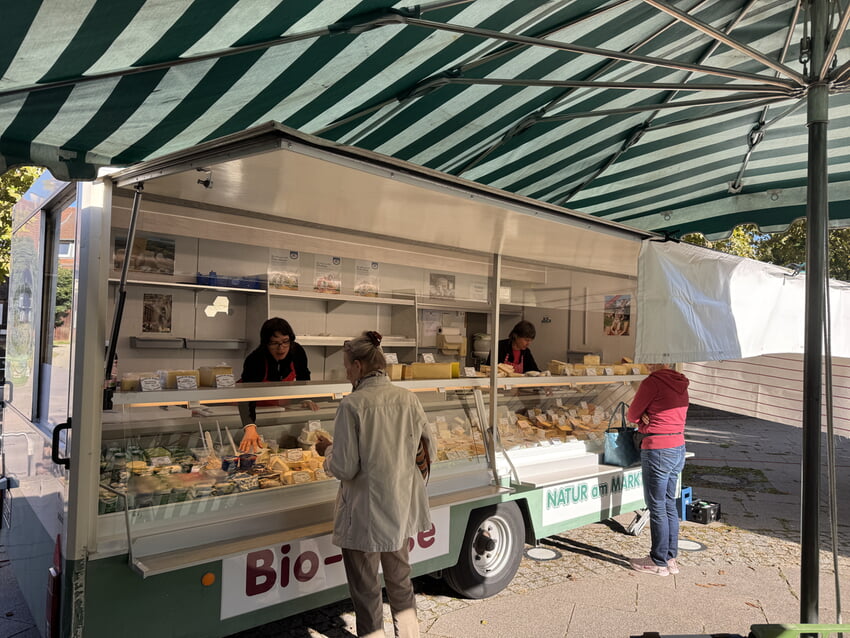 "Natur am Markt" - Käse, Milchprodukte und Eier.