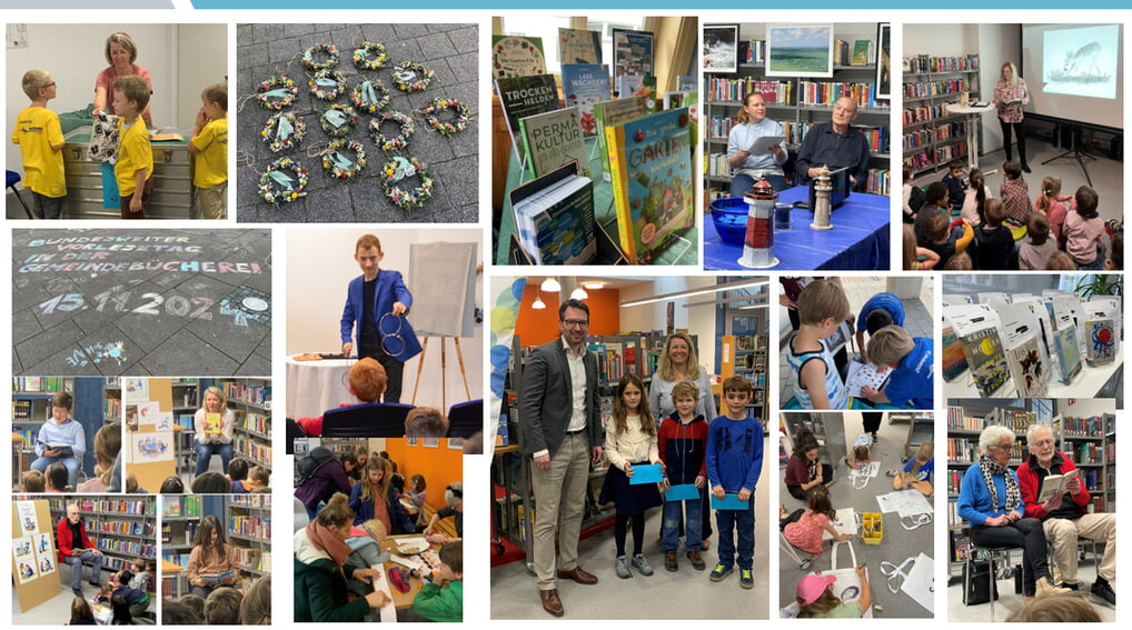 Viele Aktivitäten fanden 2024 in der Bücherei statt. Fotos: Gemeinde Karlsbad