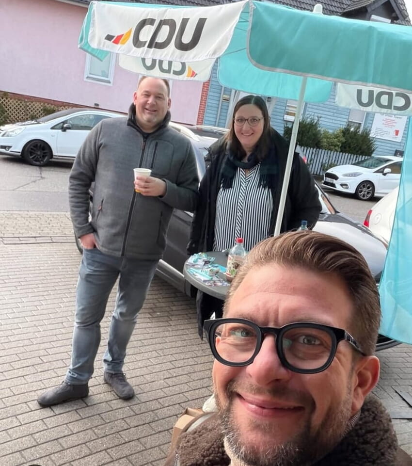 Saladino mit J&uuml;rgen Dummler (GR) und Dr. Carlotte Kayser (OR'in)