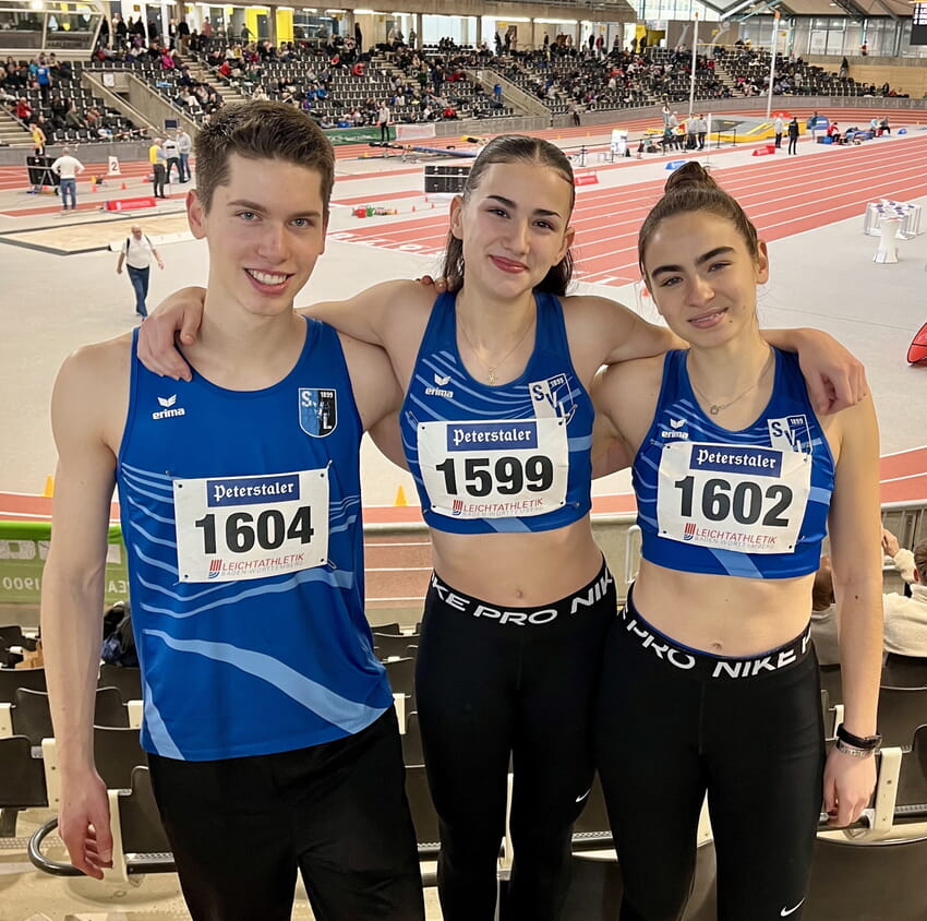 Erfolgreiche SVL-Athleten: Paul Wenz, Mia Jukic und Francesca Str&ouml;bele