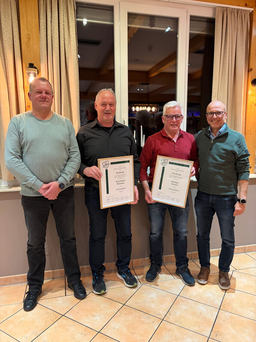 Neue Ehrenmitglieder: Karlheinz Bodemer und R&uuml;diger Bossert