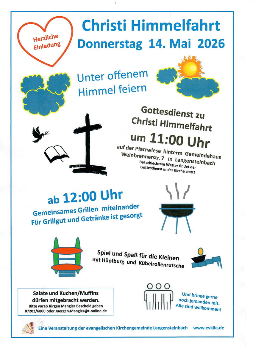 Einladung Gemeindefest Himmelfahrt