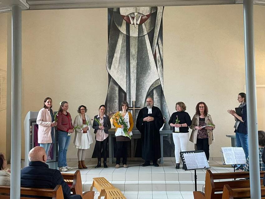 Unser Kindergartenteam wurde gesegnet.