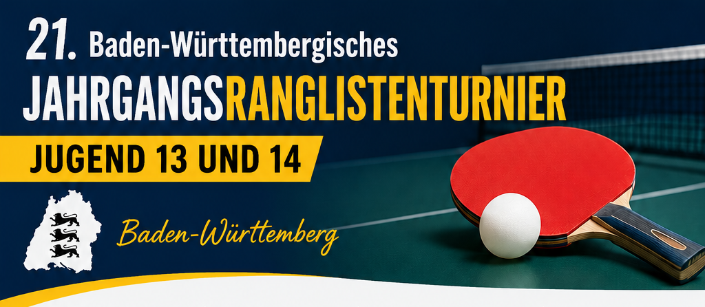 Am kommenden Samstag (16.05.) richten wir gemeinsam mit unseren Freunden vom TTV Ettlingen das BaW&uuml;-Ranglistenturnier der Jugend 13 & 14 in der heimischen BECKER-Halle aus. Die besten Talente der beiden Jahrg&auml;nge des Landes werden hier aufeinander treffen. Hochklassiges Tischtennis wird geboten sein. Alle sind recht herzlich eingeladen.
