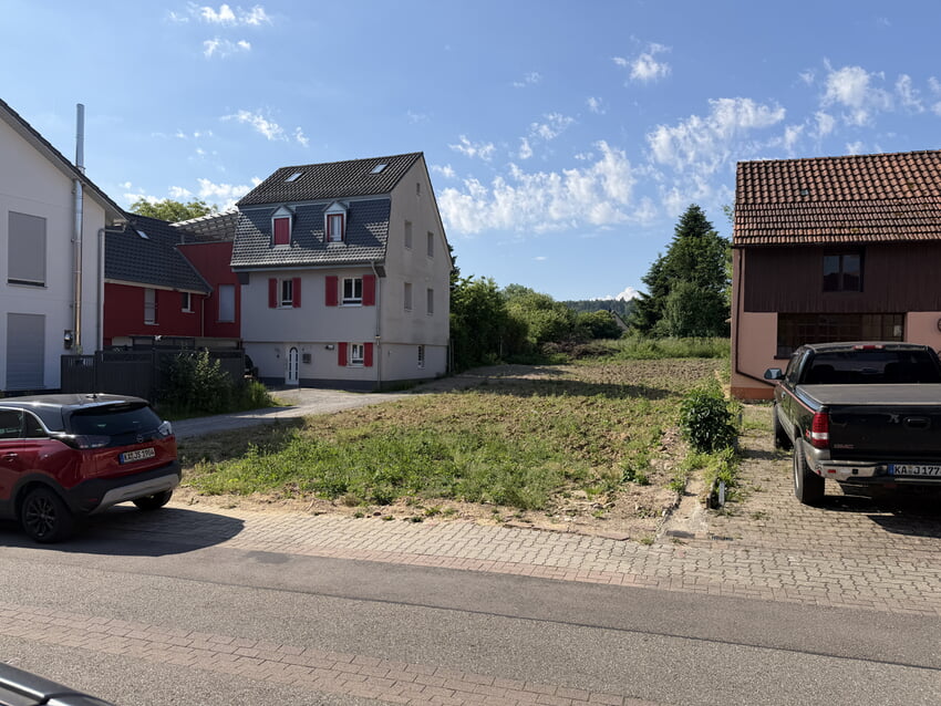 Einfahrt in das zukünftige Baugebiet „Frankenstraße“
