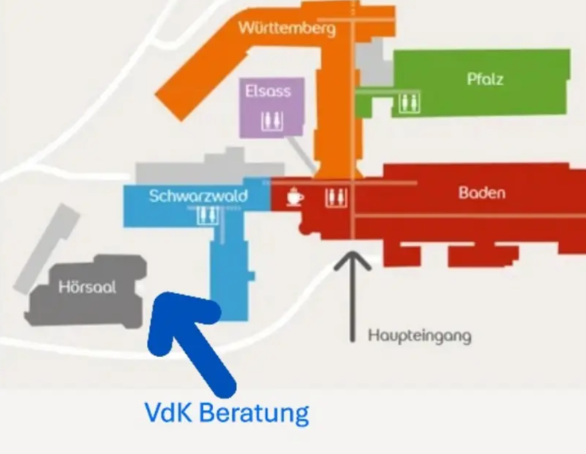 Lageplan Pflegefachschule SHR Klinik