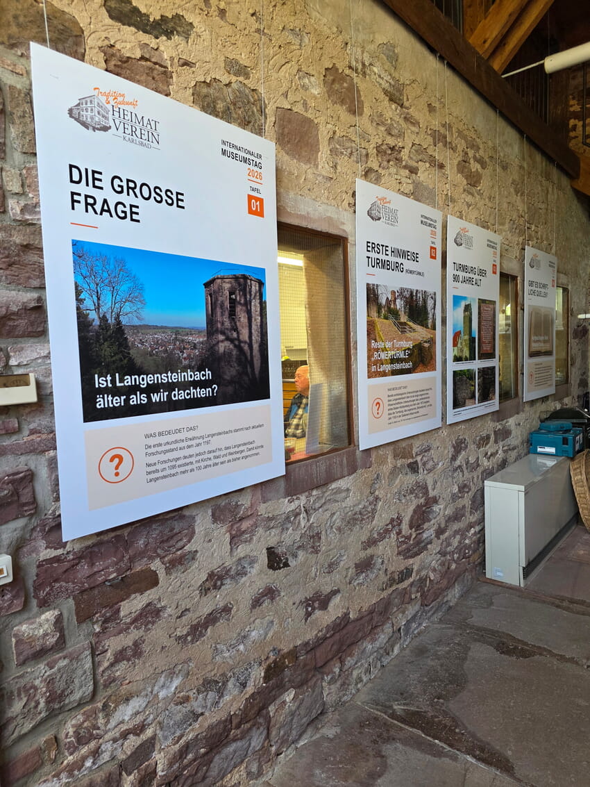 Die Ausstellung zur neuen Ersterw&auml;hnung von Langensteinbach kann ebenfalls am Sonntag besichtigt werden.