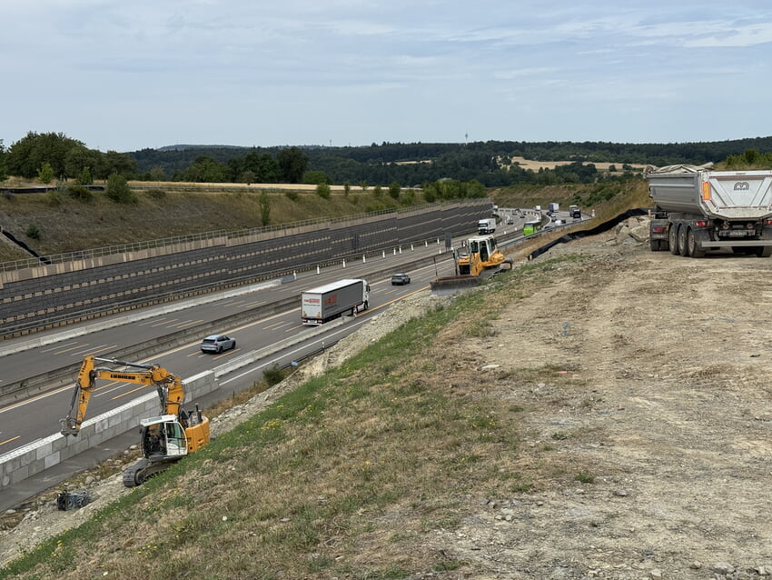 Standort der Grünbrücke über die A8 (Foto: Gemeinde Karlsbad)