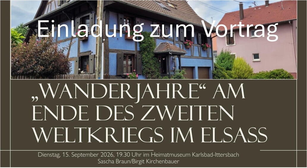 Familienforscher-Stammtisch am 15.9.26, 19:30 Uhr im Heimatmuseum