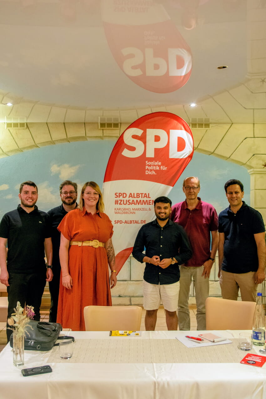 SPD Albtal mit Kreisvorsitzendem A.Hussain und P.Marvi mdB