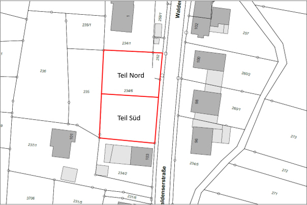 Flst. 234/6 Teil Nord & Teil S&uuml;d, Waldenserstra&szlig;e 105 & 107, Karlsbad-Mutschelbach