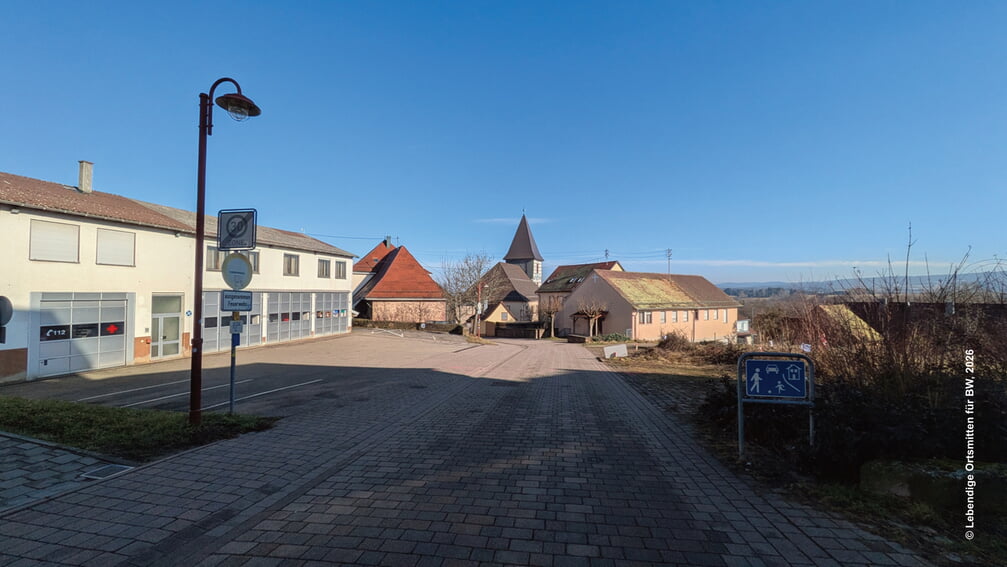 Bereich um das alte Feuerwehrhaus in Ittersbach.