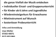 Neue Früherziehungs- und Instrumentalkurse