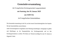 Terminübersicht 16. - 23. Januar