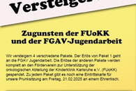 Versteigerung zugunsten der FGAV-Jugendarbeit und der FUoKK e.V.