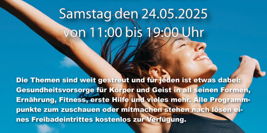 Gesundheitstag am 24. Mai im Karlsbader Freibad