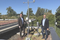 Wetterstation als weiterer Baustein zum Thema „Starkregen“ an der Friedhofshalle Langensteinbach in Betrieb genommen