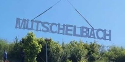 Erneuerung Mutschelbach Schild