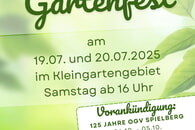 Vorankündigung Gartenfest des Obst- und Gartenbauverein Spielberg