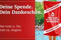 Gute Tat hoch2: Jetzt zu zweit zur Blutspende und Badehandtuch sichern