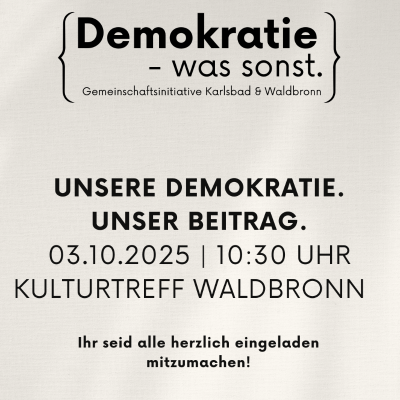 Demokratie - was sonst.   