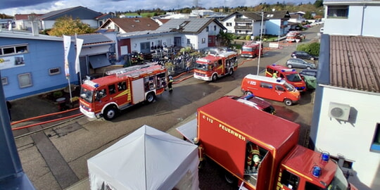 Großübung der Feuerwehr Karlsbad