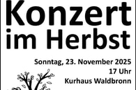 Konzert im Herbst im Kurhaus Waldbronn