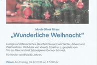 Musik öffne Türen: „Wunderliche Weihnacht“