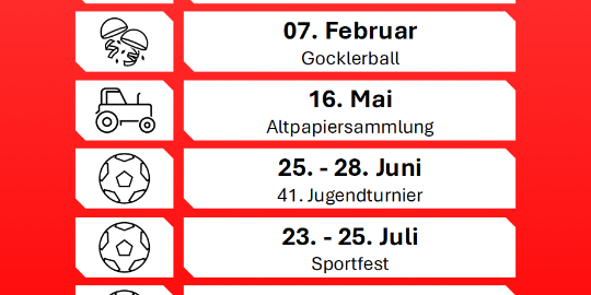 Die Termine des SVS in 2026