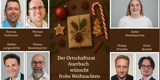 Weihnachtsgruß des Ortschaftsrats Auerbach