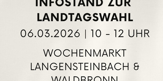 Infostand zur Landtagswahl: Demokratie-Initiative l&auml;dt zum Gespr&auml;ch ein