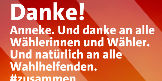 Danke an Anneke und unsere Wahlhelfenden. 