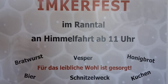 Traditionelles Imkerfest an Himmelfahrt im Ranntal