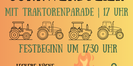 Sonnwendfeier mit Traktorenparade