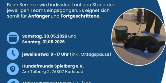 Sp&uuml;rHundSport (SHS)-Seminar mit Annika Bauer