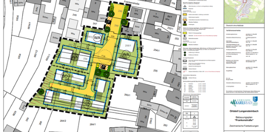 Bebauungsplan und &ouml;rtliche Bauvorschriften &bdquo;Frankenstra&szlig;e&ldquo; in Karlsbad-Langensteinbach