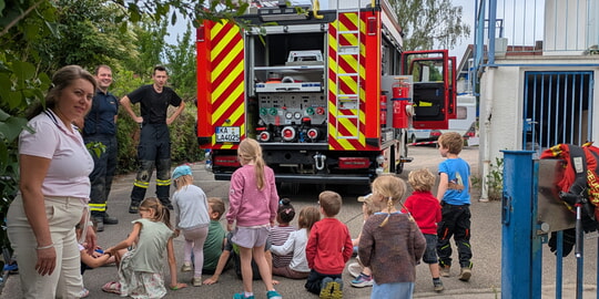 &bdquo;Feuerwehr und Brandschutzerziehung&ldquo; in der Kita  Pestalozzi