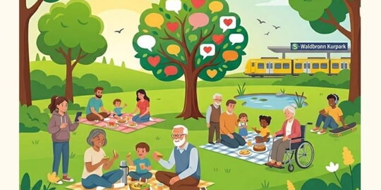 Familienpicknick im Kurpark
