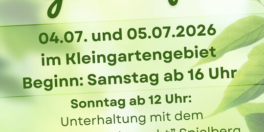 Einladung Gartenfest des Obst- und Gartenbauverein Spielberg