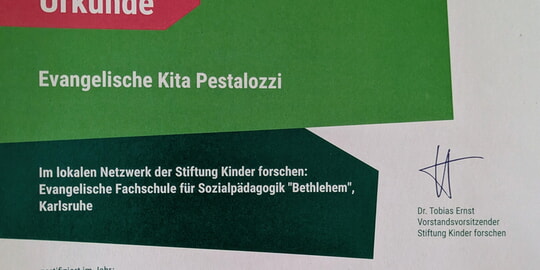 Auszeichnung f&uuml;r kontinuierliches Engagement in der MINT-Bildung f&uuml;r nachhaltige Entwicklung