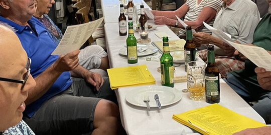 Abschlussabend im Kuhstall in Mutschelbach