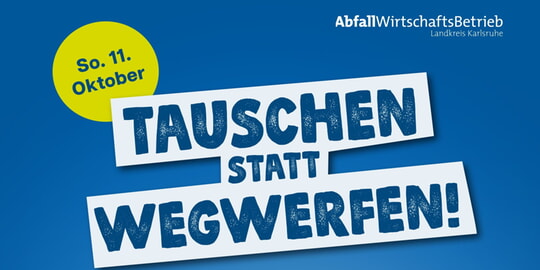  Warentauschtag zur Er&ouml;ffnung des neuen Tausch- und Verschenkcontainers "Tauschrausch" am 11. Oktober am Entsorgungszentrum Bruchsal