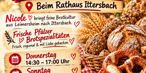 Neues Backwarenangebot am Rathaus Ittersbach